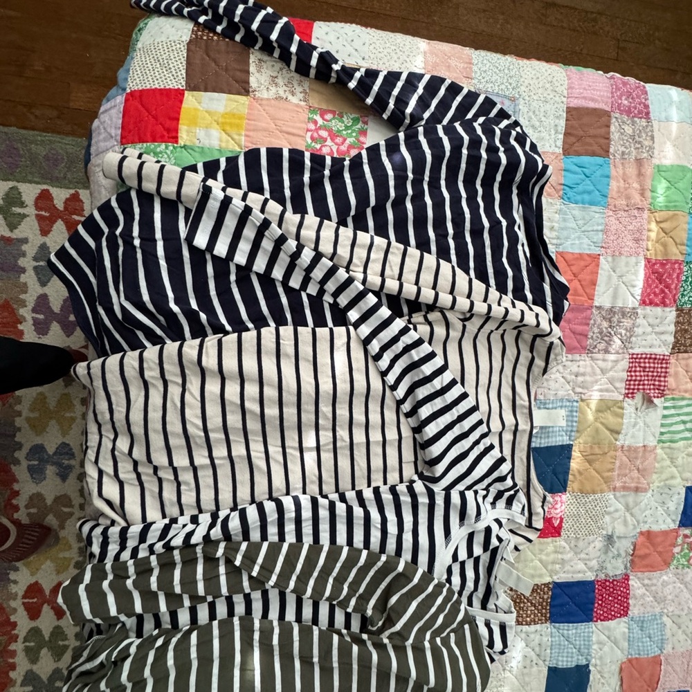 Striped And Solid Patterned Long Sleeve Maternity… - image 2